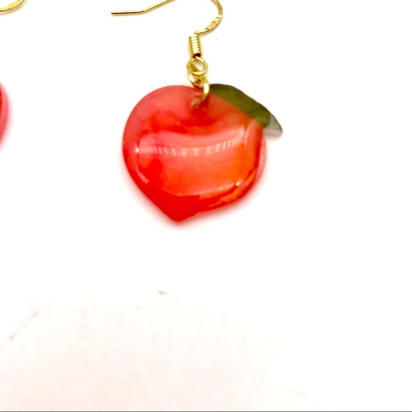 Pretty As A Georgia Peach Drop Resin Earrings - Picture 4 of 11